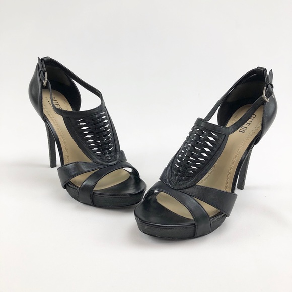 Guess By Marciano Karaoke Leather Black Heels